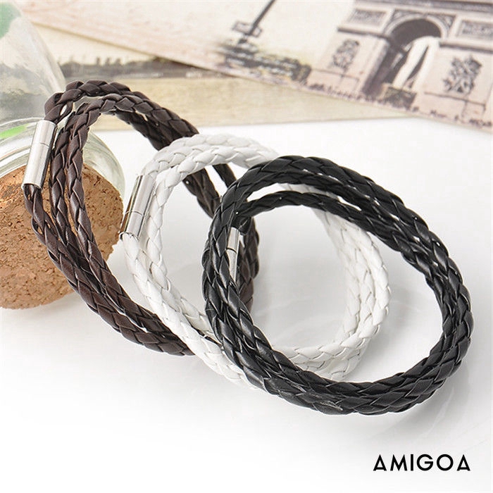 Vòng Tay Da Bện Nhiều Lớp Cho Nam Và Nữ