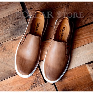 Giày lười Slip on H371 da bò cao cấp bảo hành da chính hãng 06 tháng