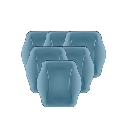 Đĩa thủy tinh vuông Nettuno Blue