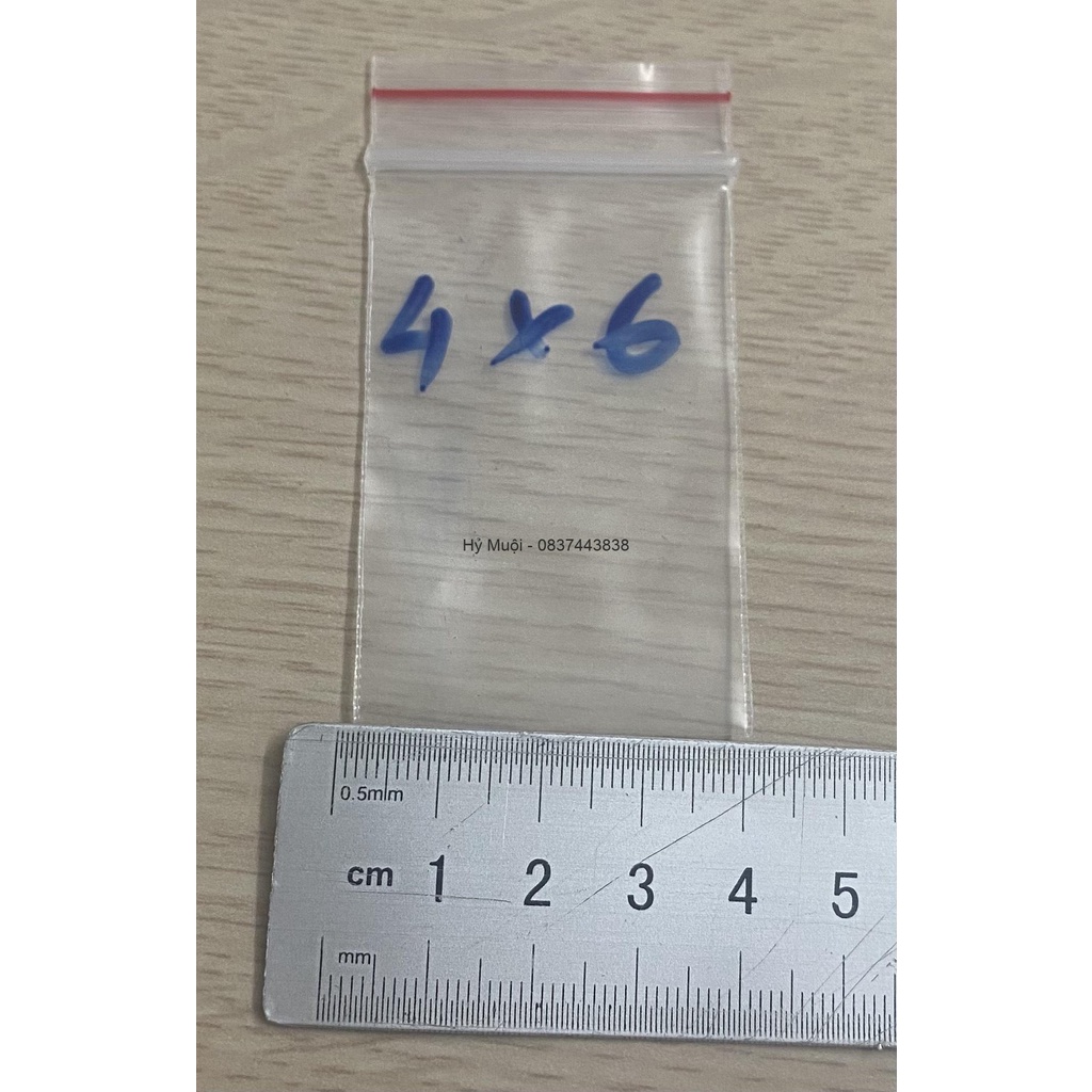 500gr Túi Zip Viền Đỏ các size - M