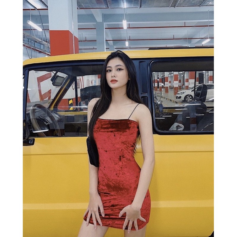 Đầm 2s nhung I Hhvintage