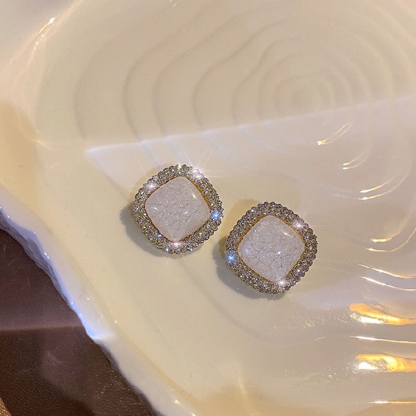 Bông tai đính đá thanh lịch thời trang