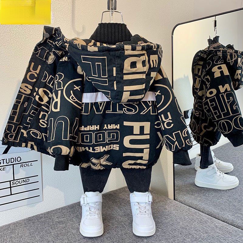 Áo Khoác Có Đệm Cotton Dày Phong Cách Mới 2022 Dành Cho Bé Trai