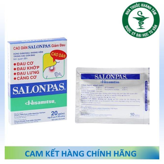 ! ! Cao dán Salonpas - Đau cơ, đau khớp, đau lưng, căng cơ