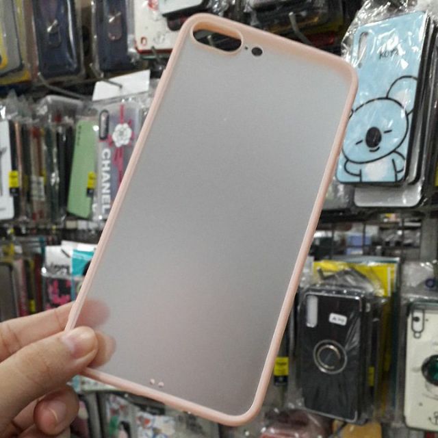 IPHONE 7 PLUS/ 8 PLUS - Ốp lưng nhựa dẻo lưng nhám viền màu siêu đẹp