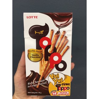 Bánh Que Toppo Nhân Socola/ Kem Dâu/ Socola Hương Cacao Hộp 40G
