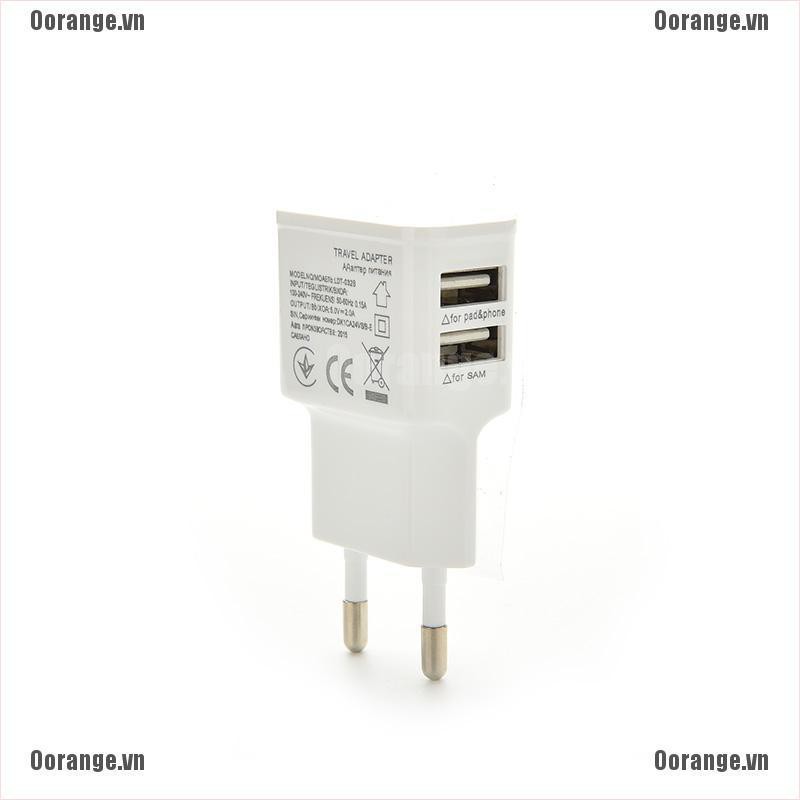 Củ Sạc MT US / EU 2 Cổng USB 2.1A Cho Samsung S4 S5