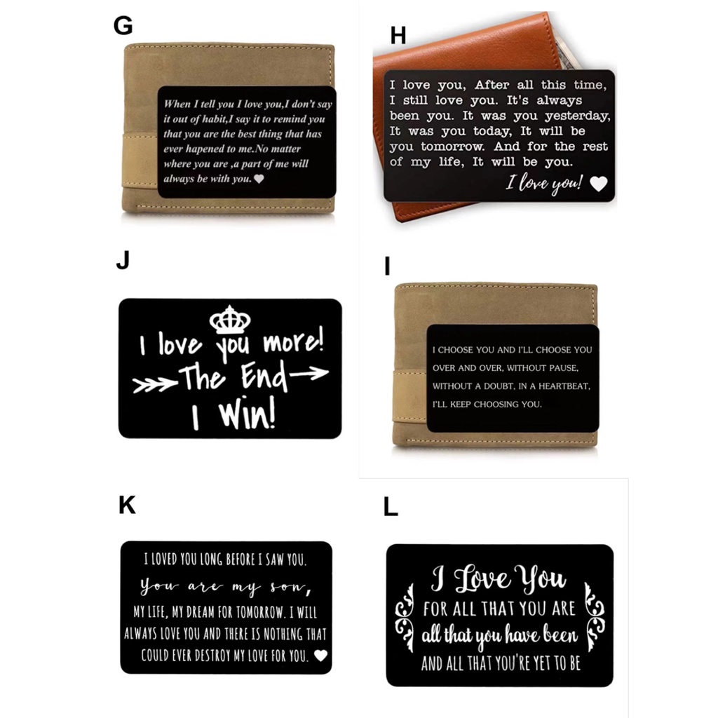 1 Ví Đựng Thẻ In Chữ I Love You Nhỏ Gọn Tiện Dụng Làm Quà Tặng Cho Cặp Đôi