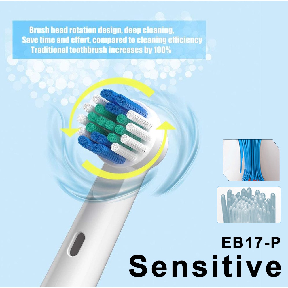 4/16 Đầu bàn chải thay thế thích hợp cho oral b braun d12 d16 junior vitality d20