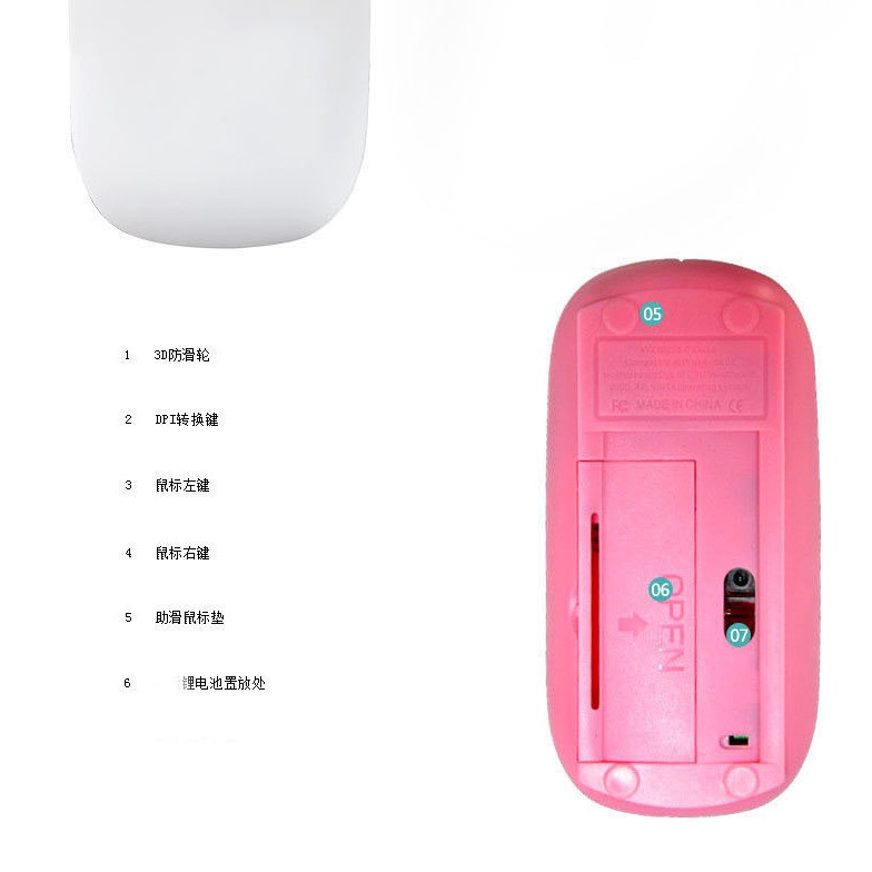 Chuột Quang Thông Minh Siêu Mỏng 2.4g Cho Laptop / Máy Tính