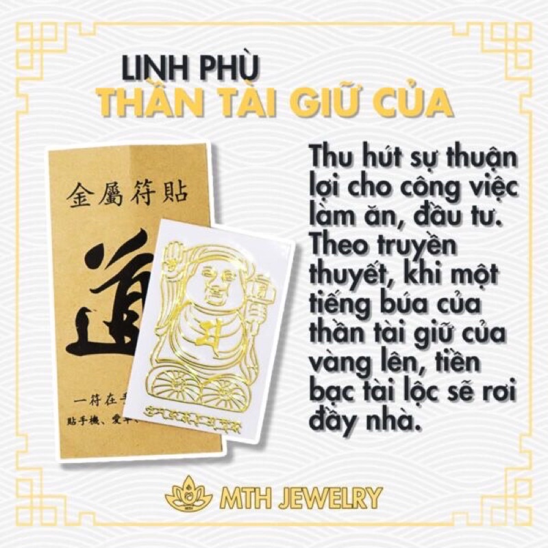 Miếng Dán Điện Thoại May Mắn Tài Lộc Phù Hợp Dán Tất Cả Các Dòng Điện Thoại Đẹp Lung Linh