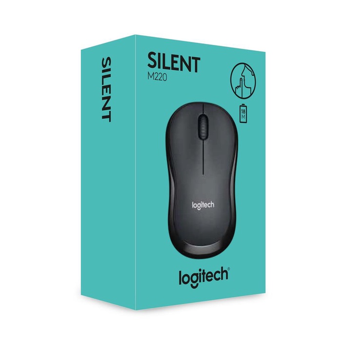 Chuột Không Dây Logitech M220/ Arigatoo M220 Không Tiếng Động- Có Công Tắc On/Off - Độ Nhạy Cao - Bảo Hành 6 Tháng