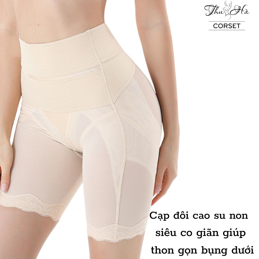 Quần gen nịt bụng, nâng mông cạp cao, định hình siết eo chống cuộn, nâng mông chống xệ cao cấp