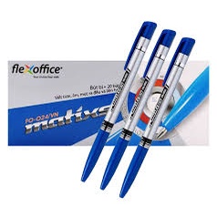Bút Bi Thiên Long FO-024 - Bút Bi VPP Thành Tâm Mực Đều 2 Màu Xanh, Đen, Đỏ Ngòi 0.7mm 1 Hộp