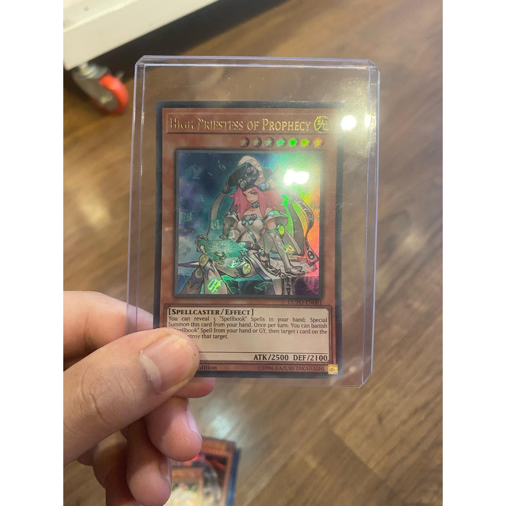 Lá bài thẻ bài Yugioh High Priestess of Prophecy – Ultra Rare - Tặng bọc bài nhựa bảo quản
