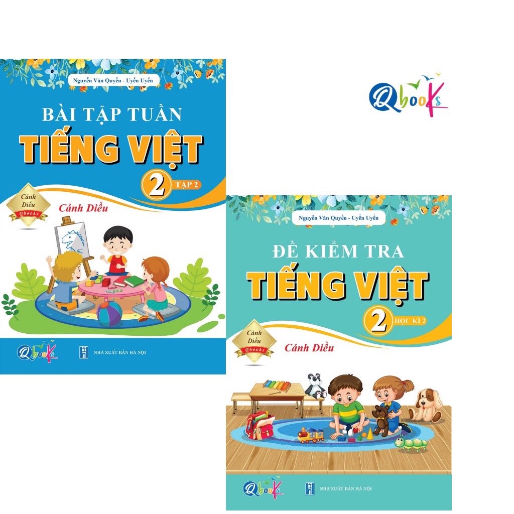 Sách - Combo Bài Tập Tuần và Đề Kiểm Tra Toán - Tiếng Việt Lớp 2 - Cánh Diều - Học Kì 2 (4 cuốn)