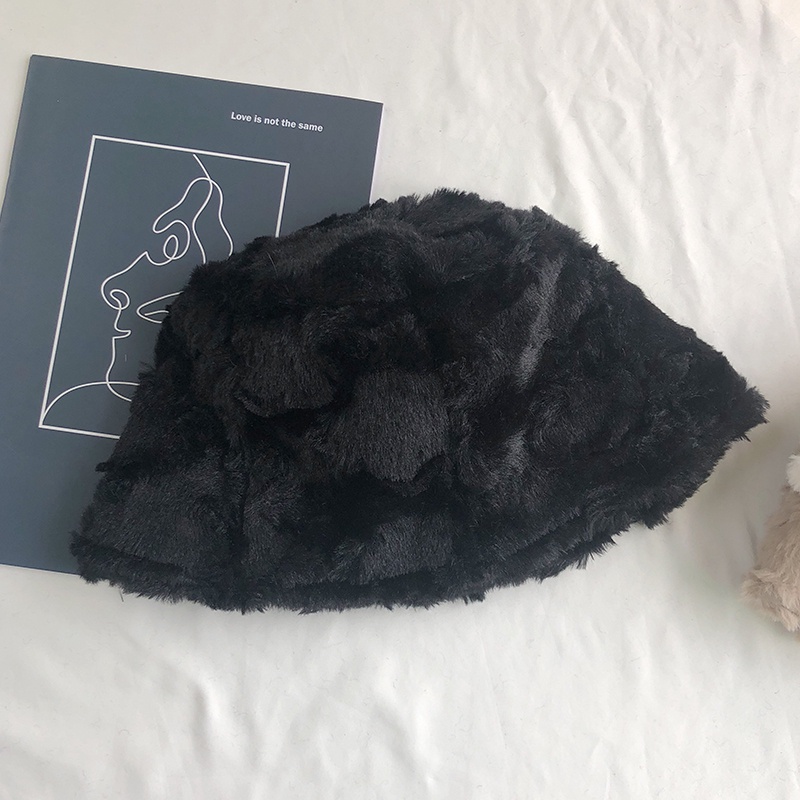 Nón tai bèo vải lông giữ ấm tai màu trơn hợp thời trang thu đông cho nữ