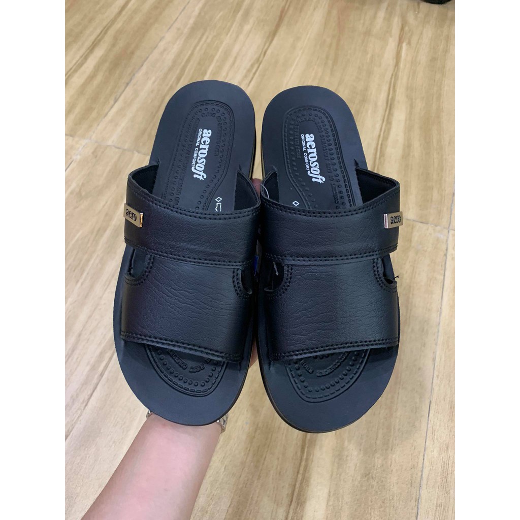 Dép Da Nam Quai Ngang Aerosoft Thái Lan Size 39-43