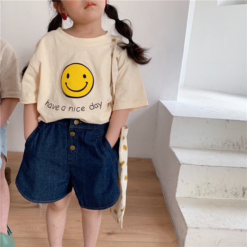 Áo phông be 2 màu B65- 21016 cho bé gái, áo phông bé gái