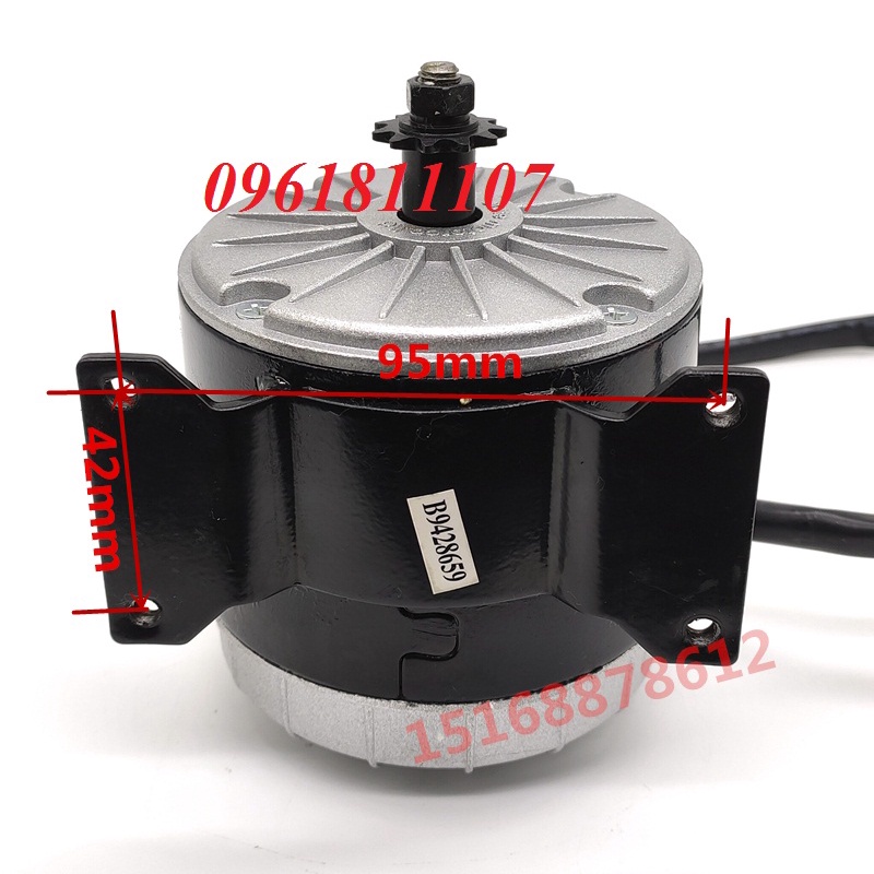 Motor MY1016 24V 350W phiên bản cao cấp, motor 24v 350w, động cơ 24v 350w, motor xe escooter