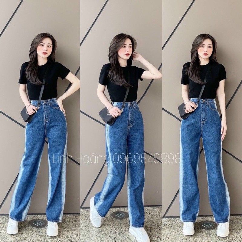 NEW [Size 30~35] Quần Suông Dài Bigsize Nữ - Lưng Siêu Cao / Jean Ống Rộng đẹp