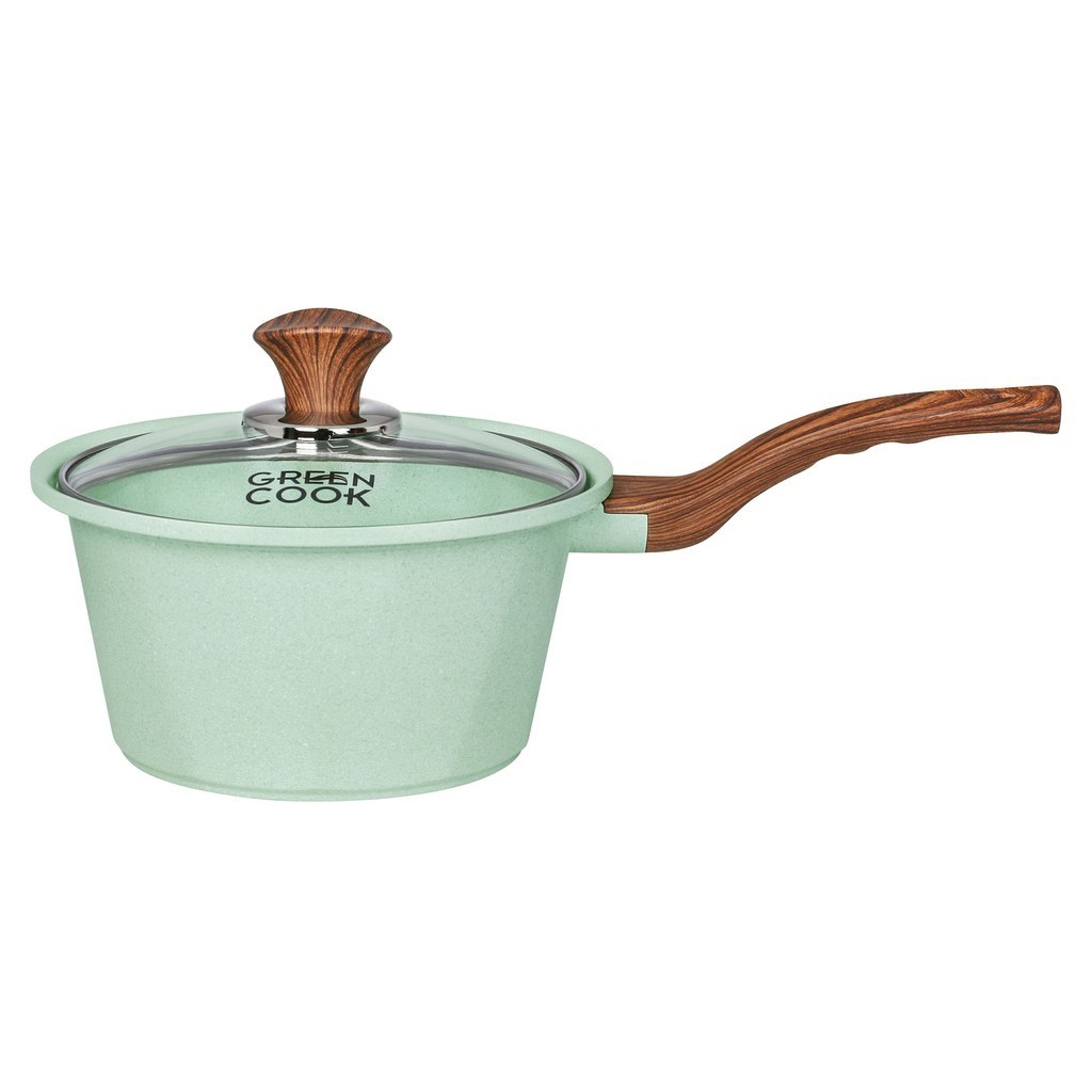 Quánh đúc đáy từ ceramic màu xanh Greencook GCS05-18IH men chống dính vân đá