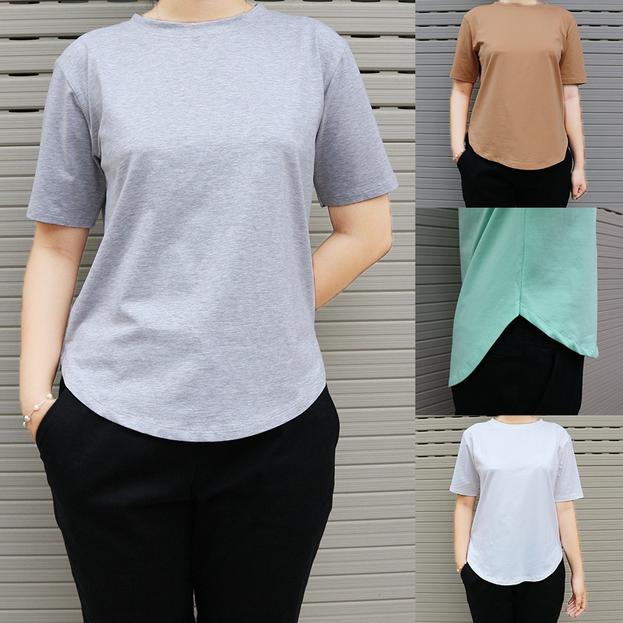 ÁO THUN NỮ COTTON TAY NGẮN, VẠT BẦU, DÁNG RỘNG ĐƠN GIẢN ĐẸP 2021