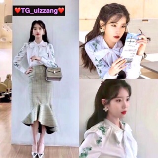 [VIDEO-ẢNH THẬT] Fullset IU Hotel Del Luna sơmi+váy đuôi cá (tách rời)