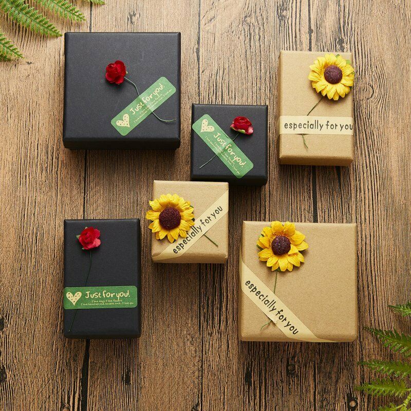 Hộp Giấy Kraft Đựng Trang Sức / Hoa Hồng / Hoa Hồng / Hoa Hồng Làm Quà Tặng Giáng Sinh Mới