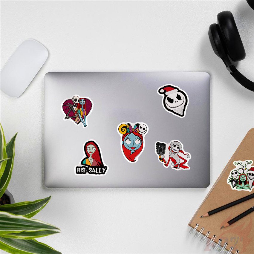Bộ 100 Miếng Dán Trang Trí Hình Cô Dâu Và The Nightmare Before Halloween Thời Trang Chống Thấm Nước Diy