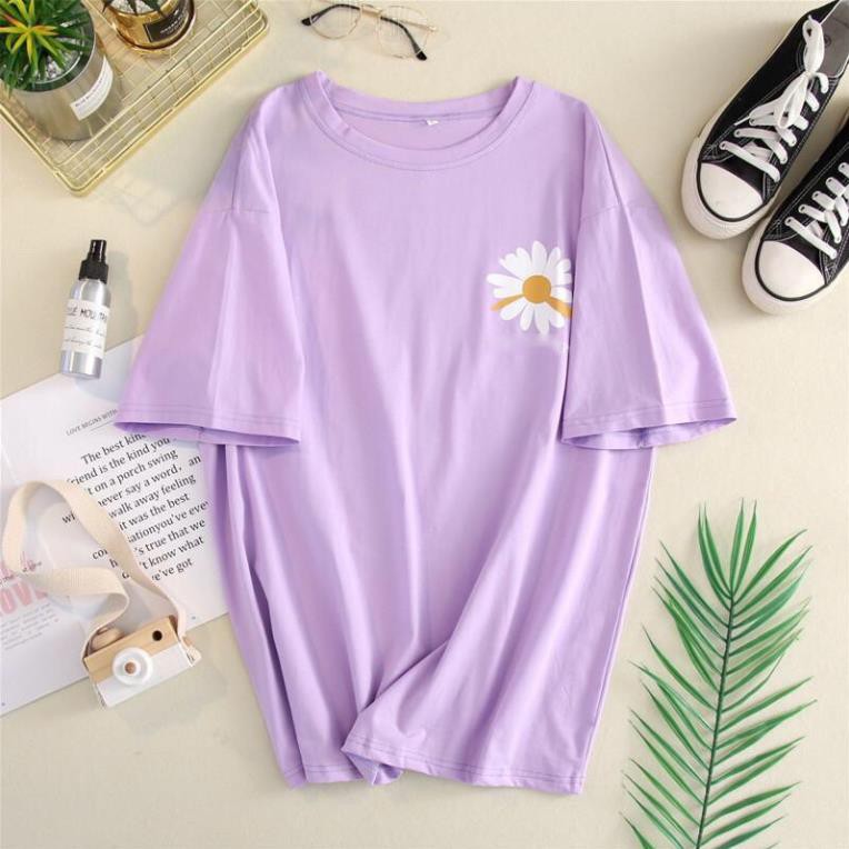 Áo thun tay lỡ UNISEX hoa MARGARET iu thương sắc tím nồng nàn A083 | BigBuy360 - bigbuy360.vn