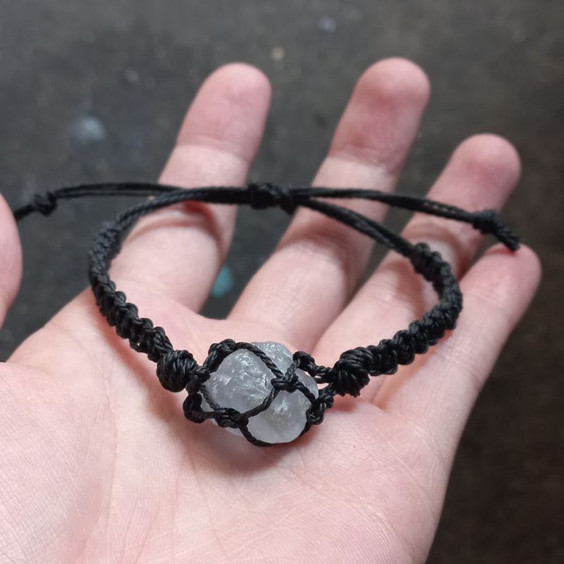 [handmade]vòng tay celestine thô thắt macrame