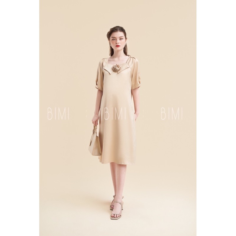 ĐẦM HOA KEM TAY PHỒNG - BIMI