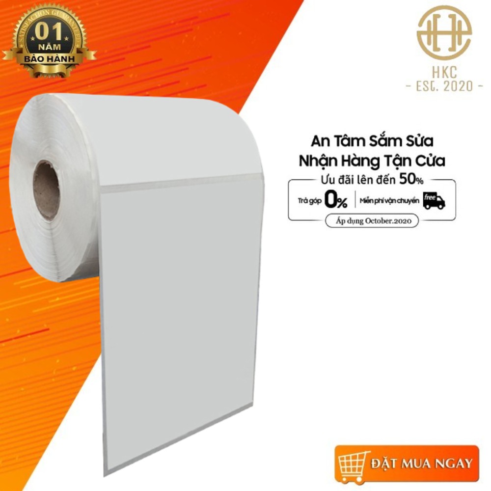 (Bao Sài) Giấy In Nhiệt Đơn Hàng 100x150 x 350 Tem