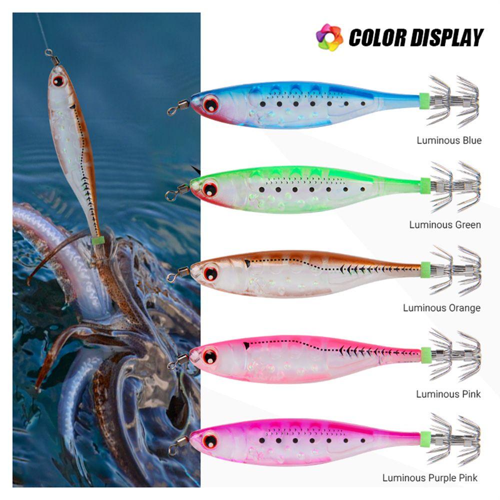 Mồi Câu Cá Hình Tôm Bằng Gỗ Phát Sáng Sống Động