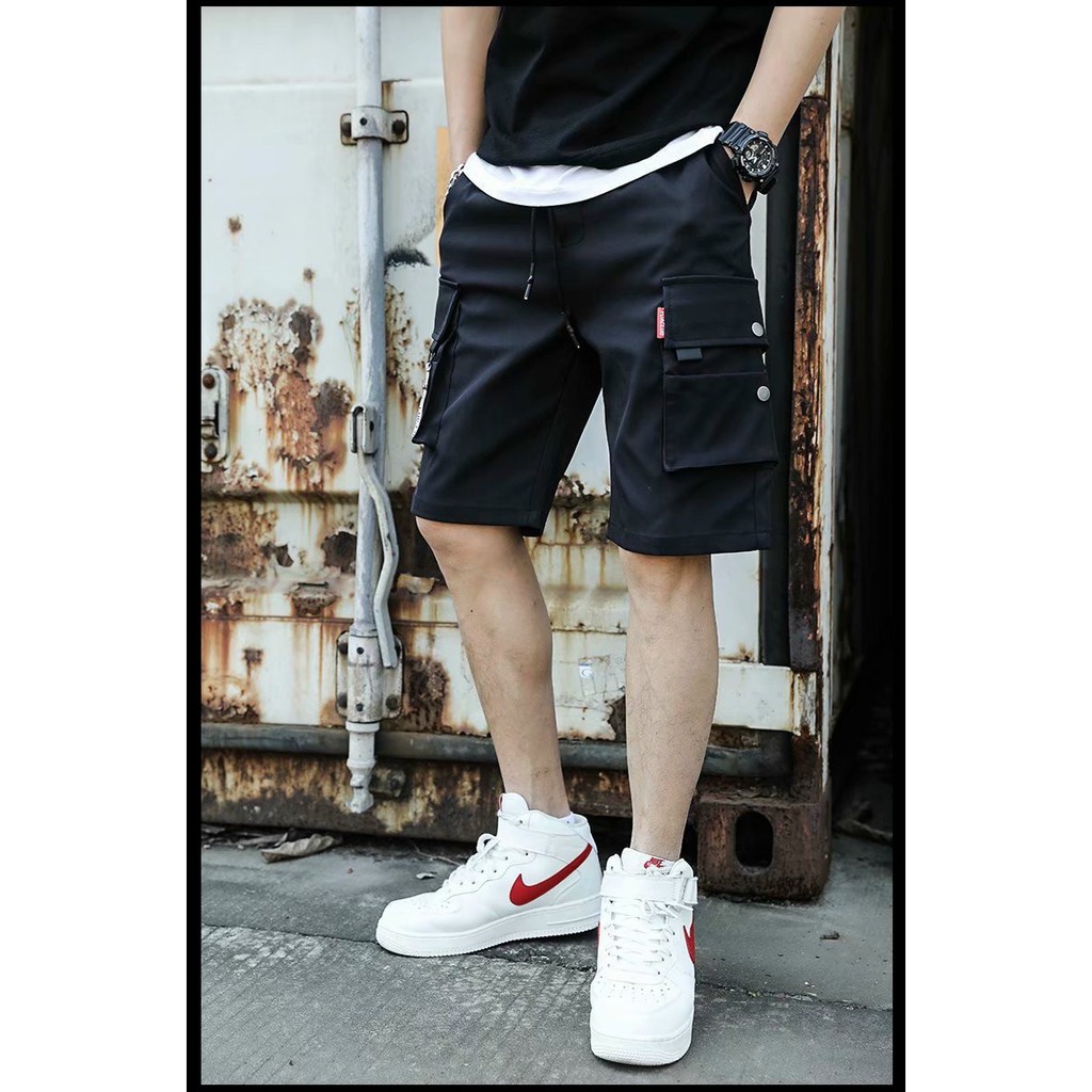 Quần Short Nam Kaki Túi Hộp Phối Dây Co Dãn KSS81