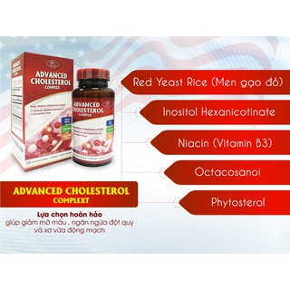 Advanced Cholesterol Complex - Hỗ Trợ Cân Bằng Cholesterol, Giảm Mỡ Máu