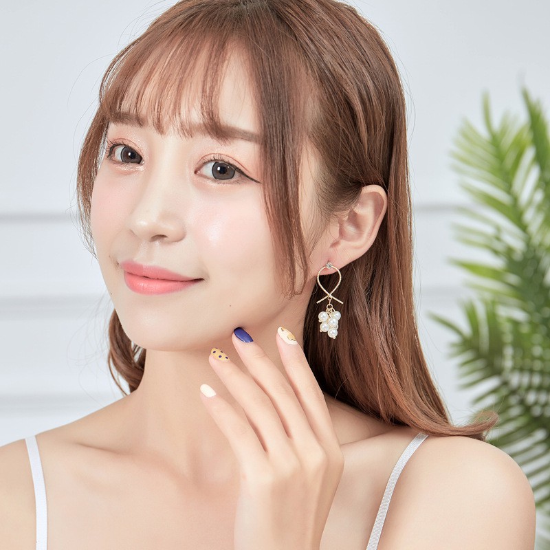 Lovely Silver 925 Cross-piece Earrings For Women