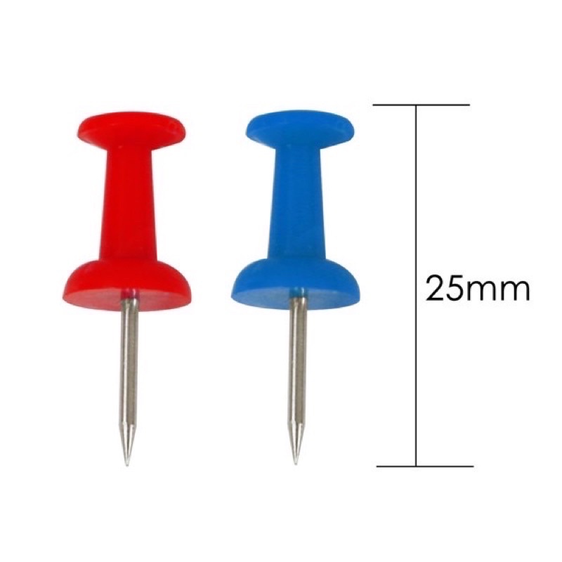 Hộp 70 Ghim mũ nhựa, đinh ghim cài bảng