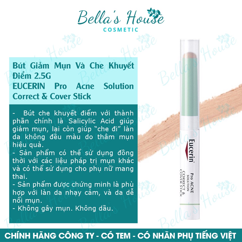 [TEM CÔNG TY][DATE 2026] Bút giảm mụn và che khuyết điểm - EUCERIN Pro Acne Solution Correct & Cover Stick 2.5G.