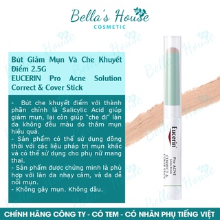 Bút giảm mụn và che khuyết điểm - eucerin pro acne solution correct & cover stick 2.5g.