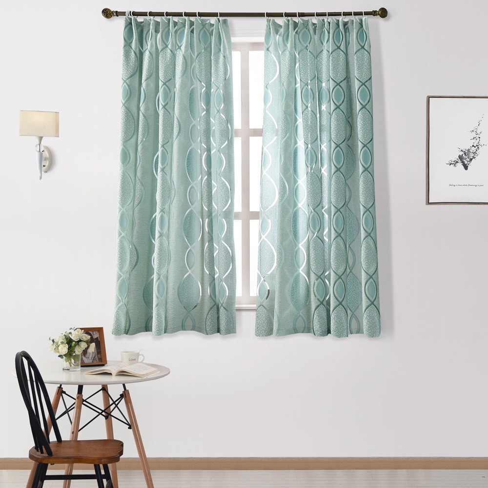 Rèm cửa in họa tiết kiểu gợn sóng đôi tinh tế độc đáo kích thước 100x130cm nhiều màu STT-8bs