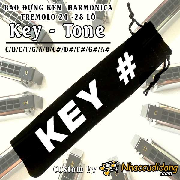 Bộ 12 Bao Đựng Kèn Ghi Chú Tone Kèn Harmonica Tremolo