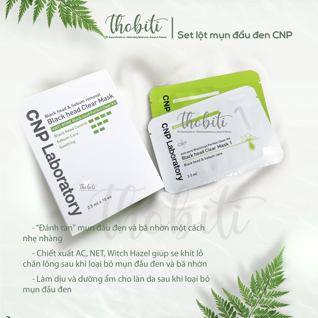 Kit Mặt nạ lột mụn đầu đen CNP LABORATORY Anti Pore Blackhead Clear