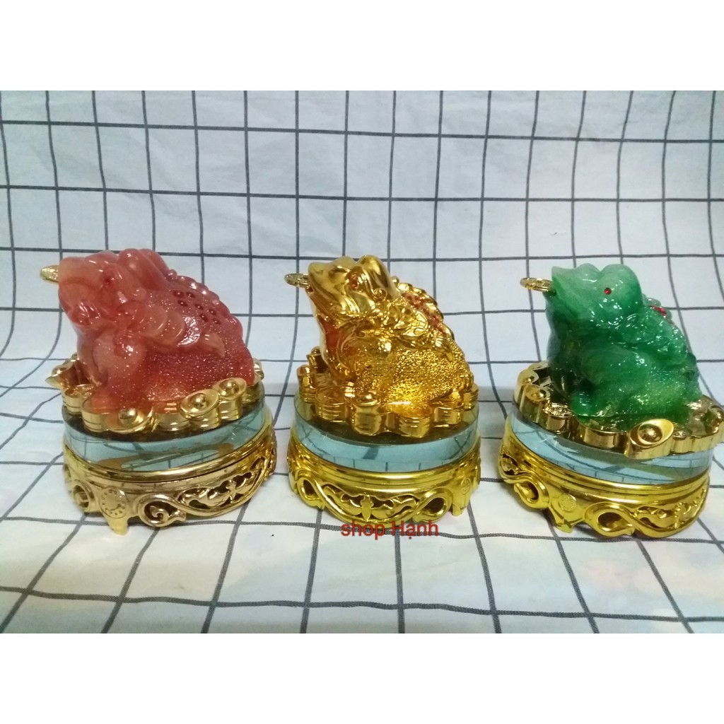 Thiềm thừ (cóc ngậm tiền) mặt kiếng có đế xoay | BigBuy360 - bigbuy360.vn