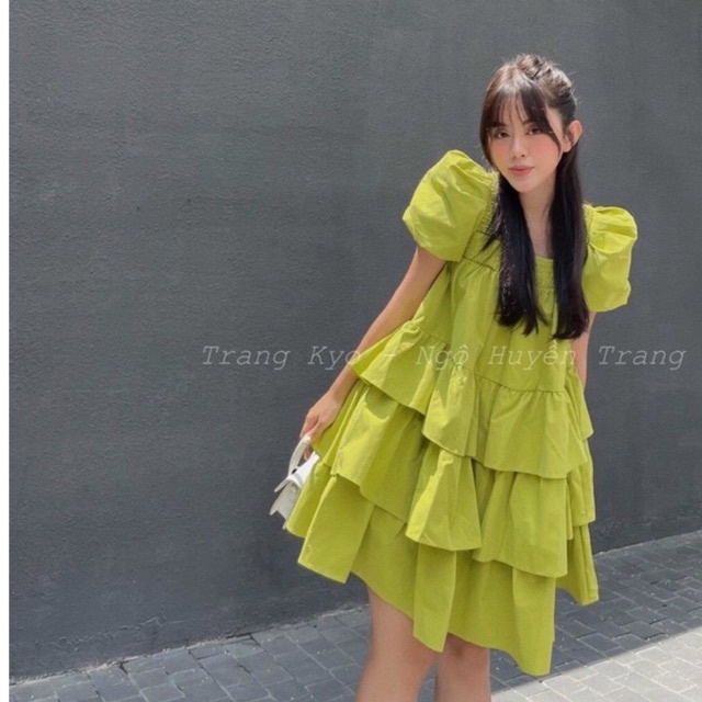 Đầm babydoll tầng QC siêu xinh Y HÌNH