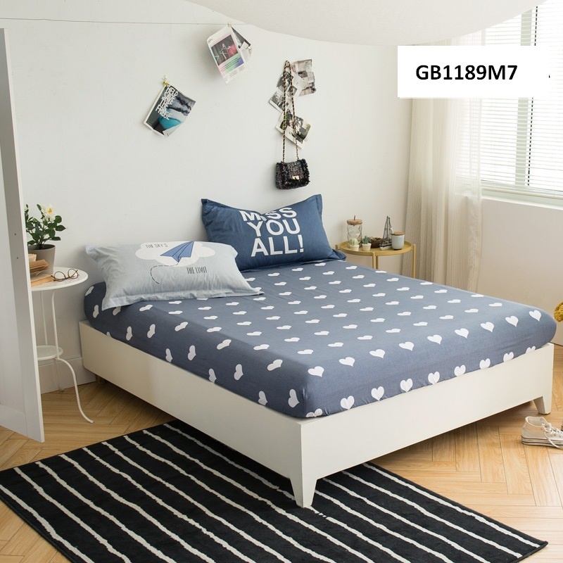 GB1189- sale 30% Ga trải giường bọc chun cotton 180x 200cm hàng nhập