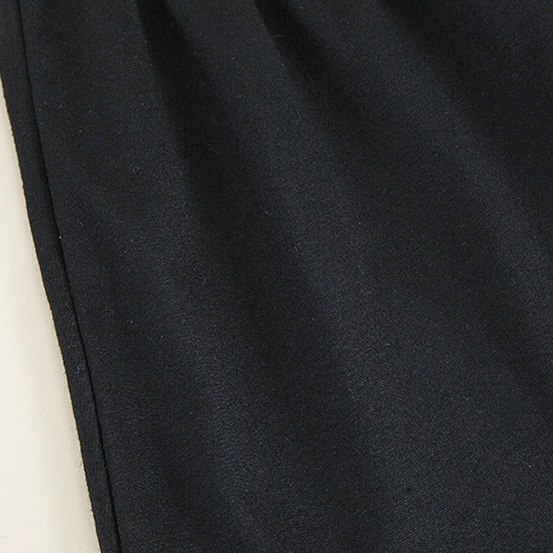 Xiangbao Áo Sweater Mùa Đông Viền Giả Màu Trơn xiangbao Giả Xiang Tháp Quét Nửa Thân Dài Mini