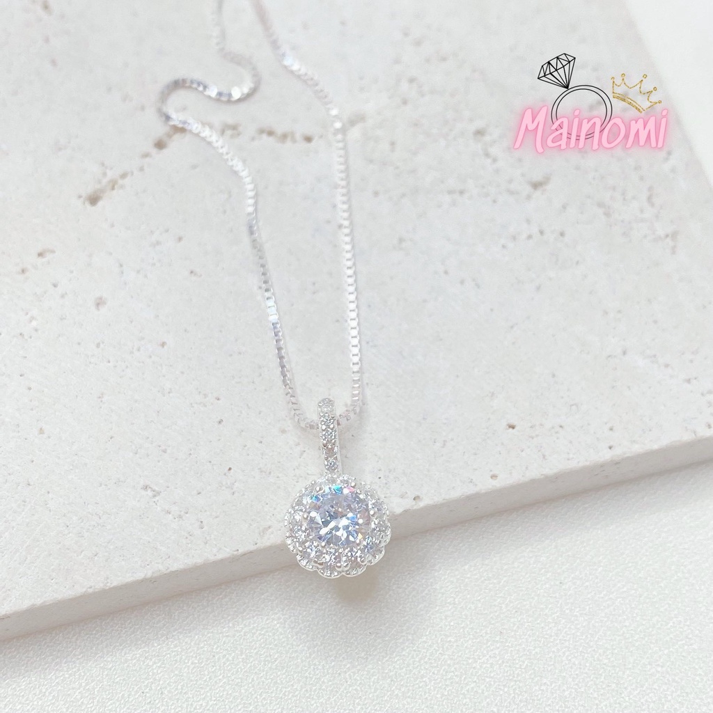 Dây chuyền mặt hoa cúc cánh tròn MAINOMI mã kèm quà tặng nhỏ xinh nhẹ nhàng bắt mắt