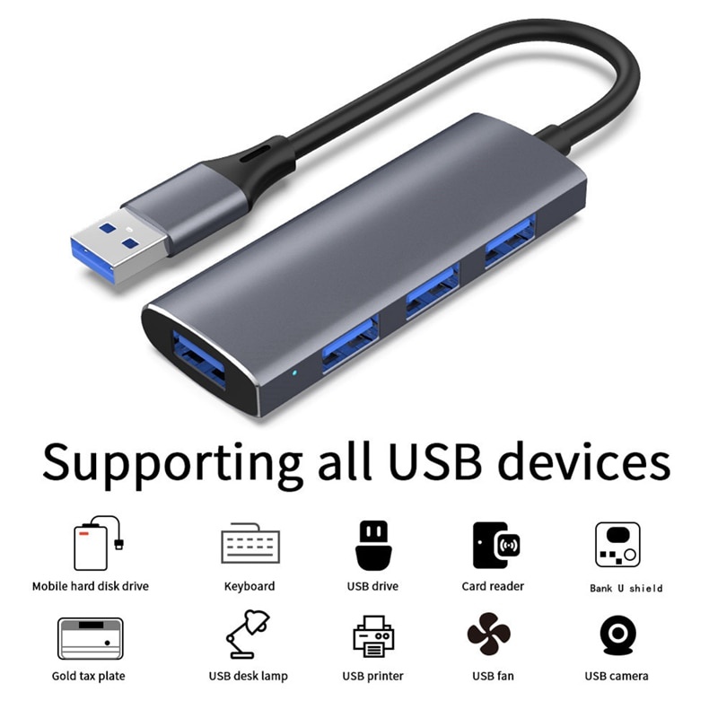 HUB Type C 1X USB 3.0 + 3X USB 2.0 tốc độ cao cổng chia usb mở rộng kết nối chuyển đổi cho Macbook Laptop PC -dc4670